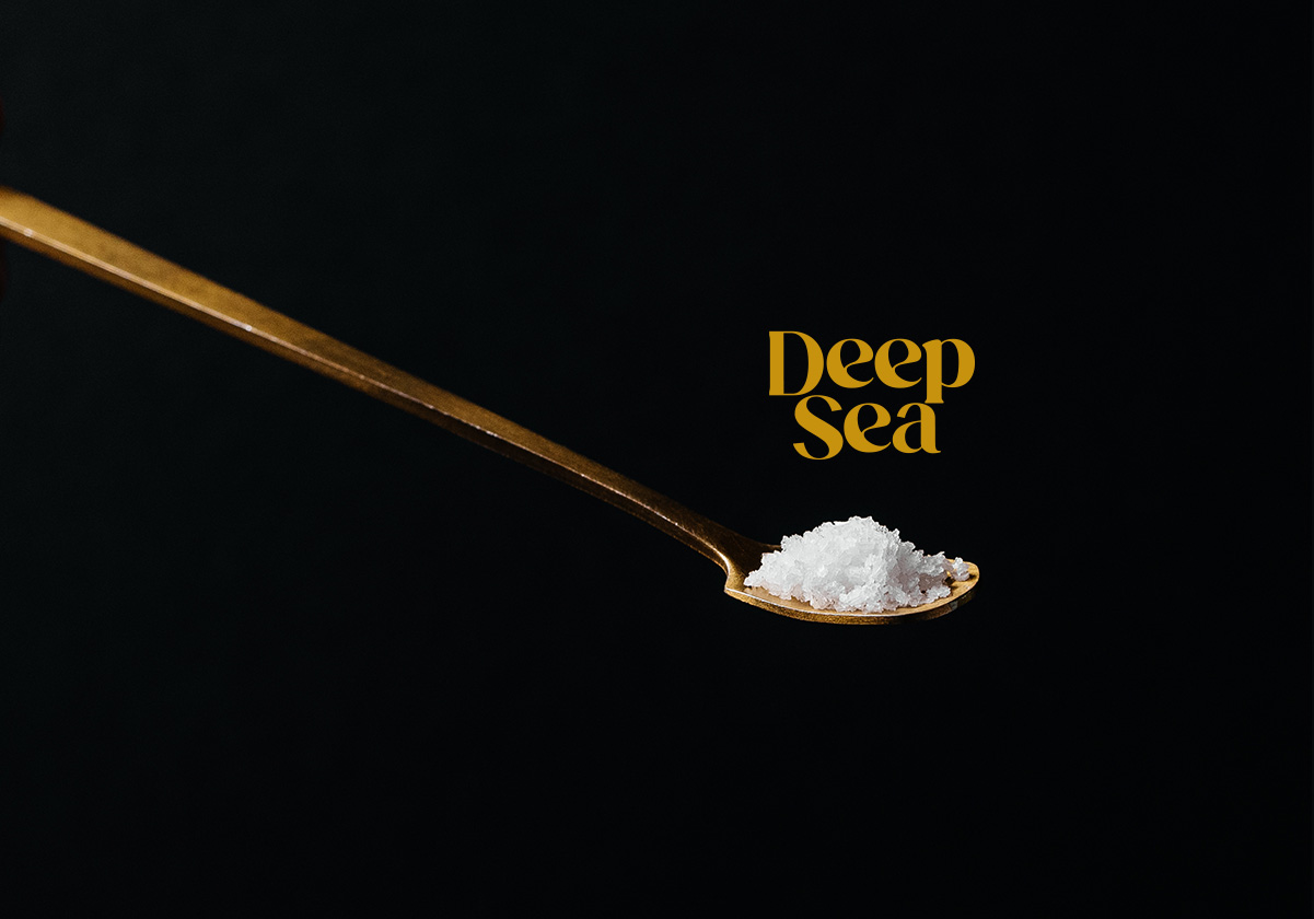 Deep Sea 海鹽美人魚logo設計與藍色波紋風格包裝設計-上海logo包裝設計公司