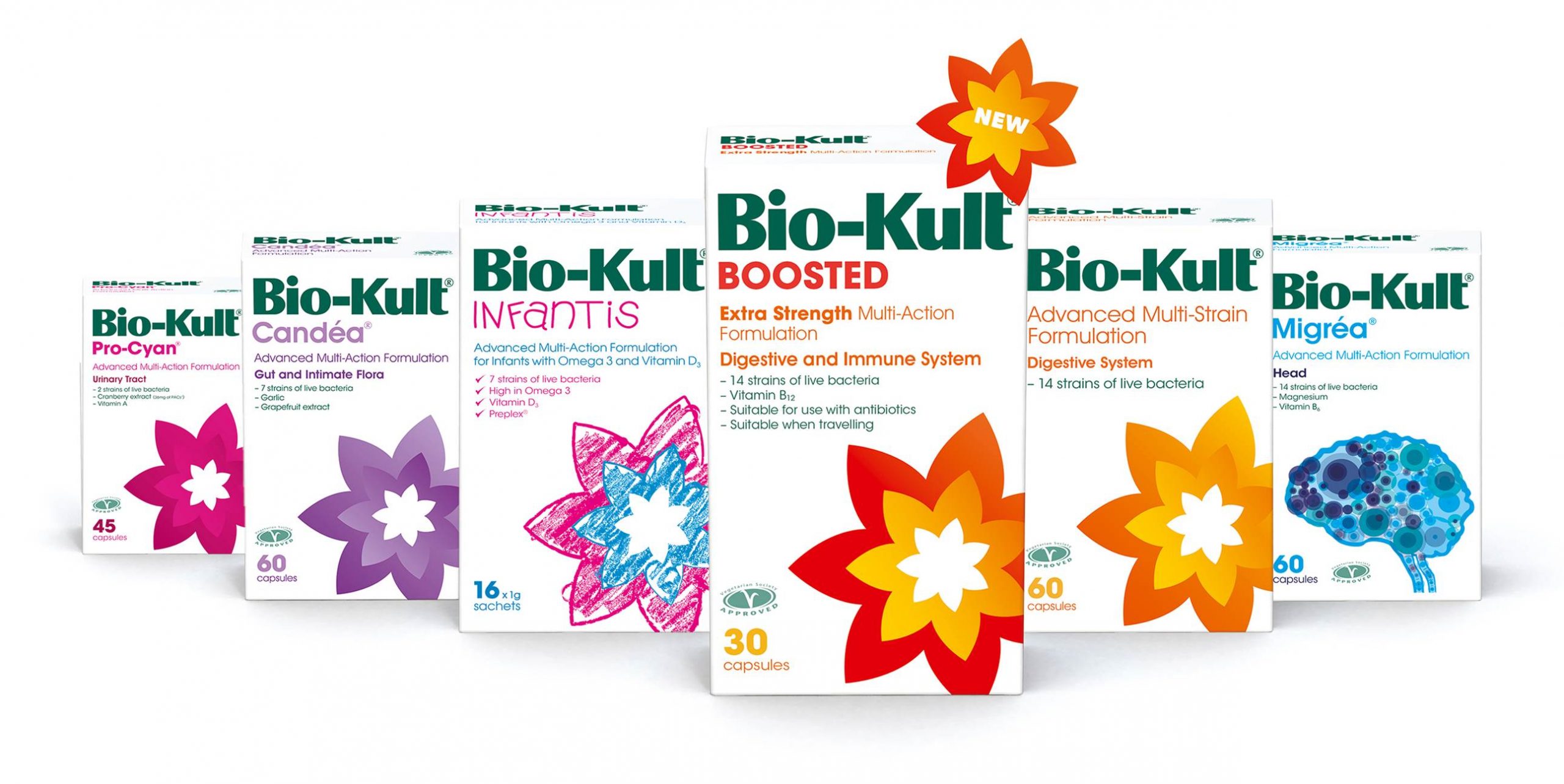 Bio-Kult 益生菌包裝設計-舊花朵包裝