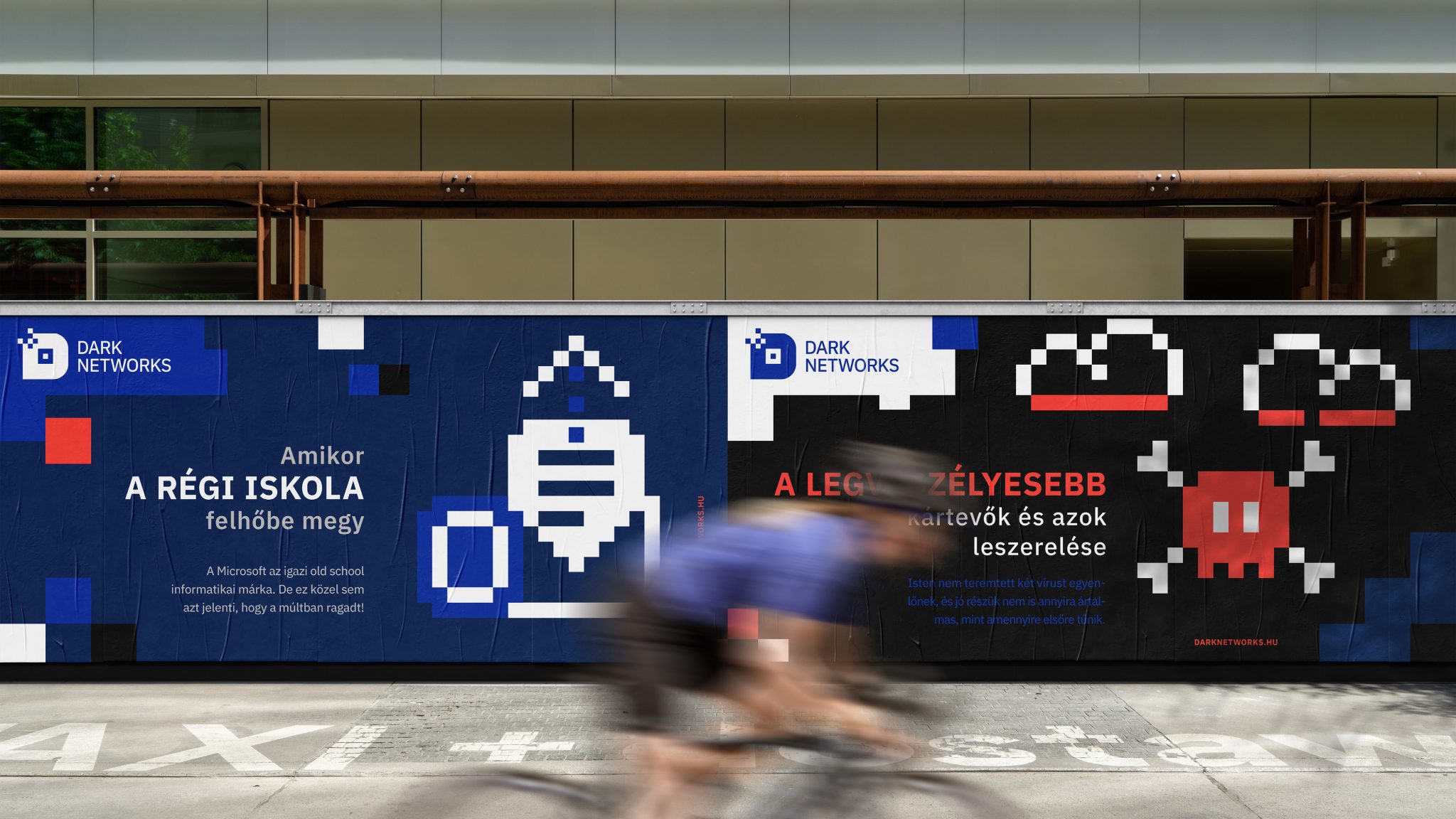 Dark Networks IT服務科技公司品牌視覺形象vi設計“像素網絡”元素