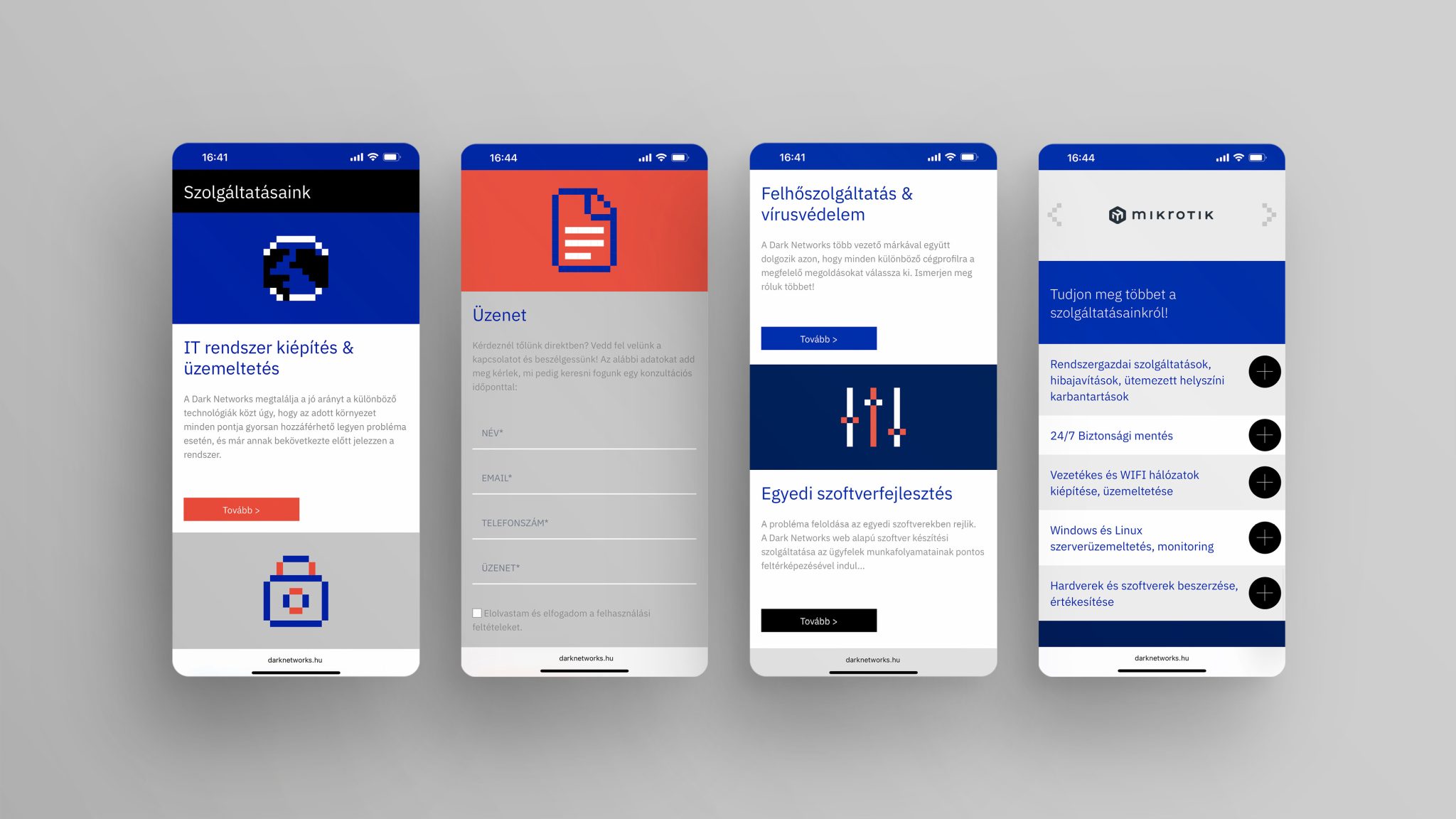 Dark Networks IT服務科技公司品牌視覺形象vi設計“像素網絡”元素