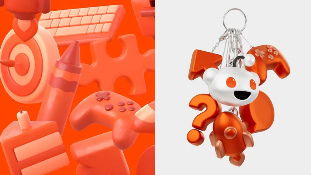 Reddit 社交新聞站點互聯網品牌吉祥物設計標志設計,白色橙色機器人玩偶風格 Reddit 社交新聞站點互聯網品牌吉祥物設計標志設計,白色橙色機器人玩偶風格