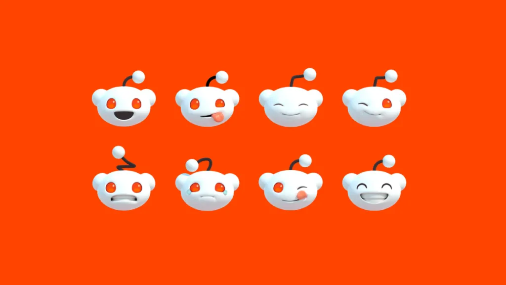 Reddit 社交新聞站點互聯網品牌吉祥物設計標志設計,白色橙色機器人玩偶風格 Reddit 社交新聞站點互聯網品牌吉祥物設計標志設計,白色橙色機器人玩偶風格