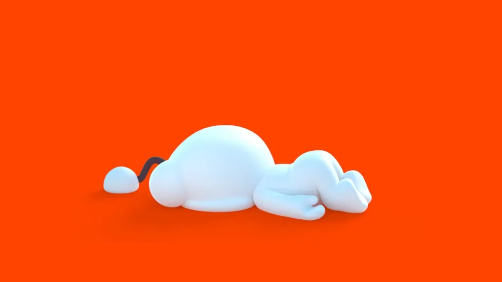 Reddit 社交新聞站點互聯網品牌吉祥物設計標志設計,白色橙色機器人玩偶風格 Reddit 社交新聞站點互聯網品牌吉祥物設計標志設計,白色橙色機器人玩偶風格