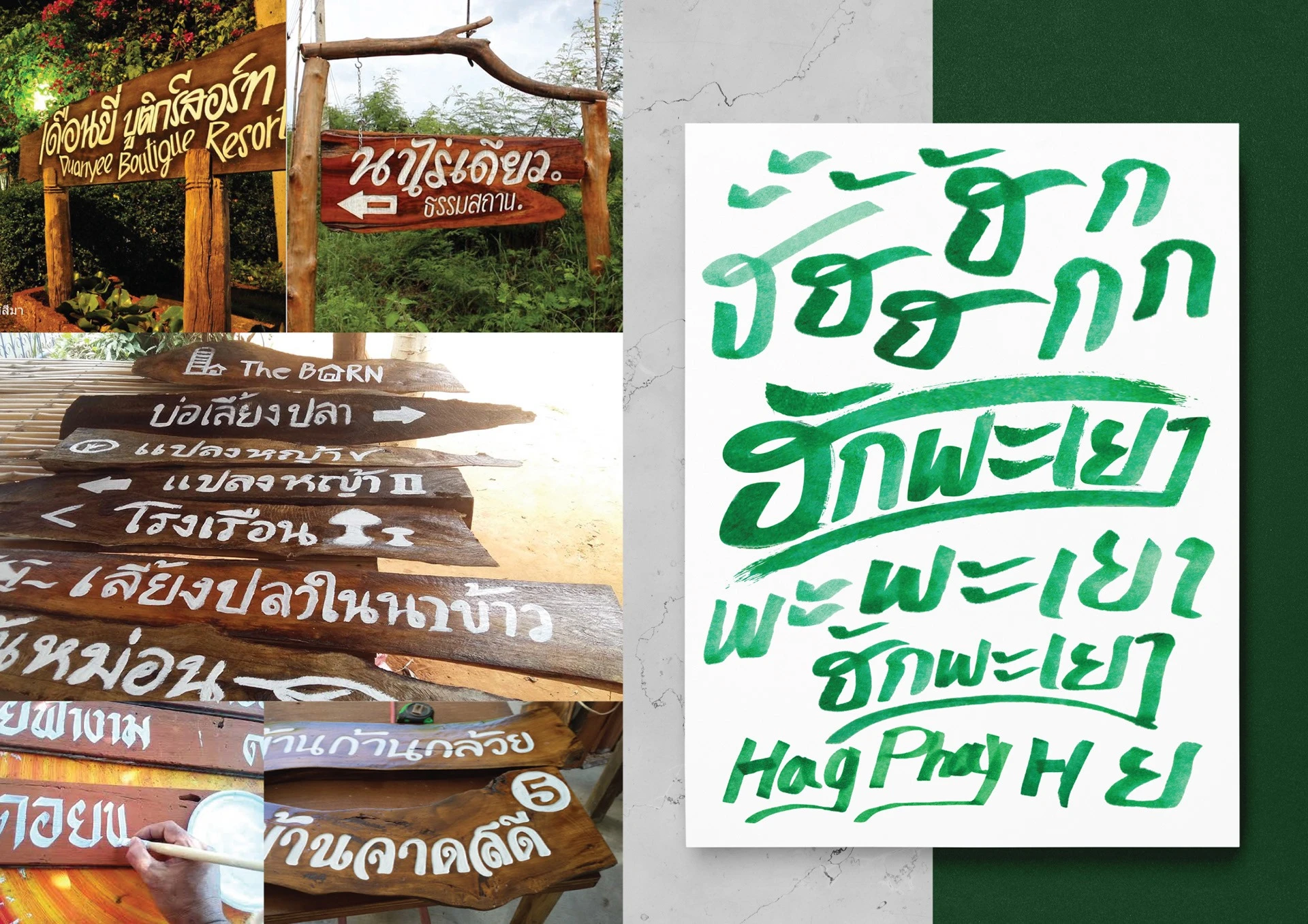 Hakphayao 泰國茉莉香米袋裝大米包裝設(shè)計“農(nóng)民+火山稻田“插畫