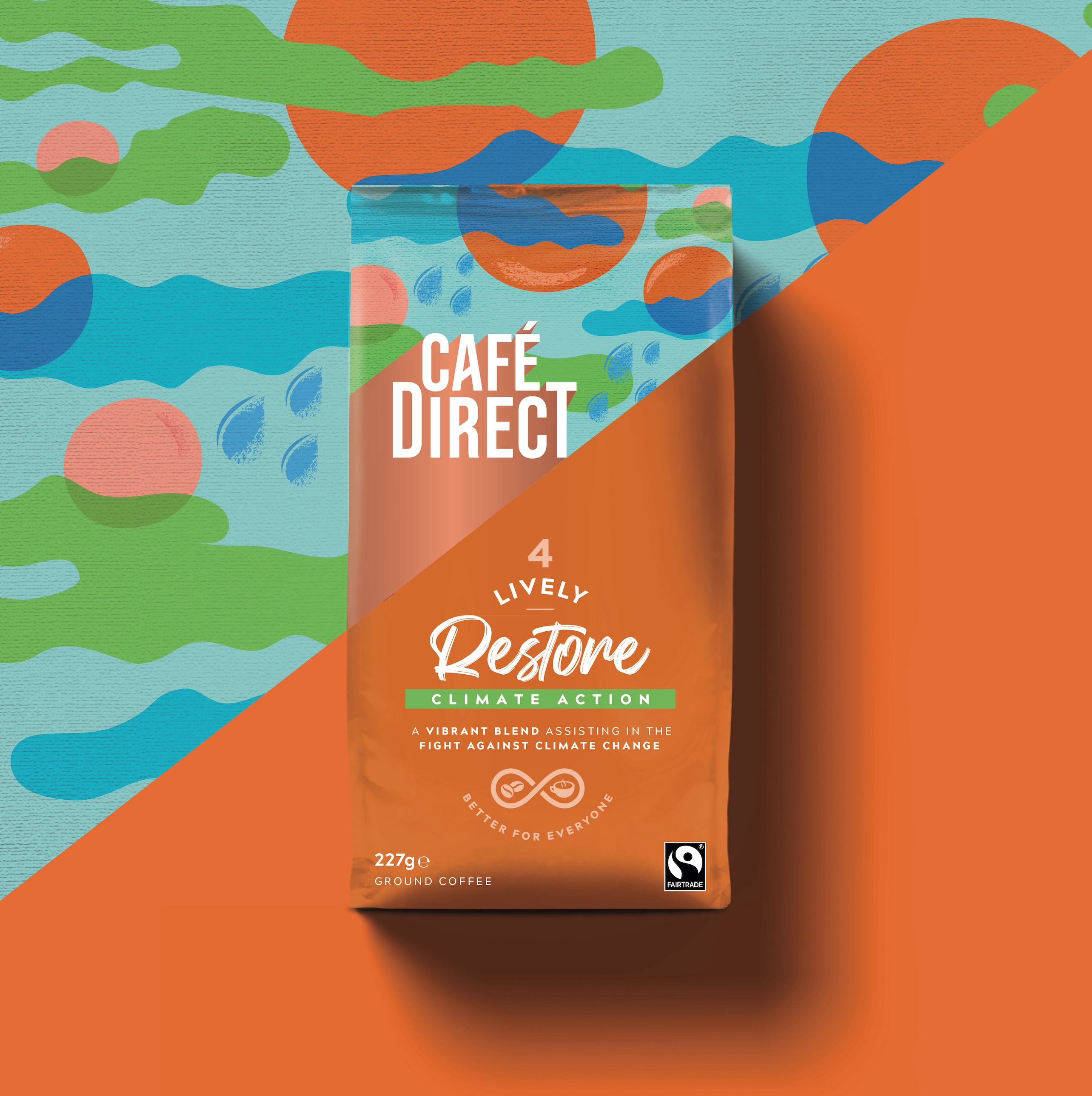 Cafédirect 袋裝咖啡包裝設(shè)計“斜版時尚年輕”風(fēng)格