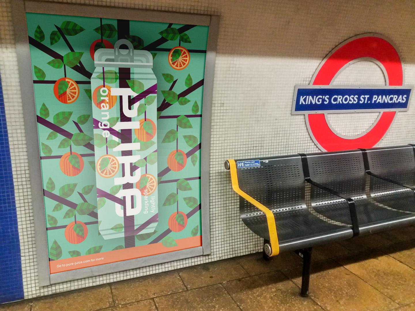 PURE罐裝蘇打水氣泡濃縮果汁飲料包裝設計“幾何圖案風格”