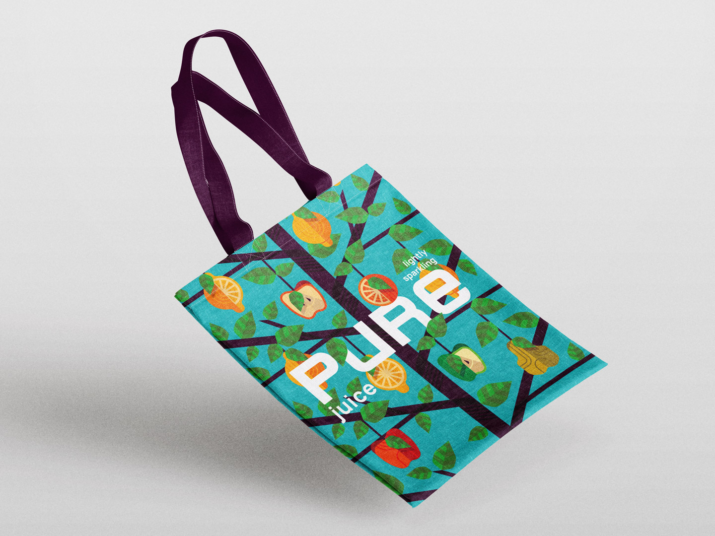 PURE罐裝蘇打水氣泡濃縮果汁飲料包裝設計“幾何圖案風格”