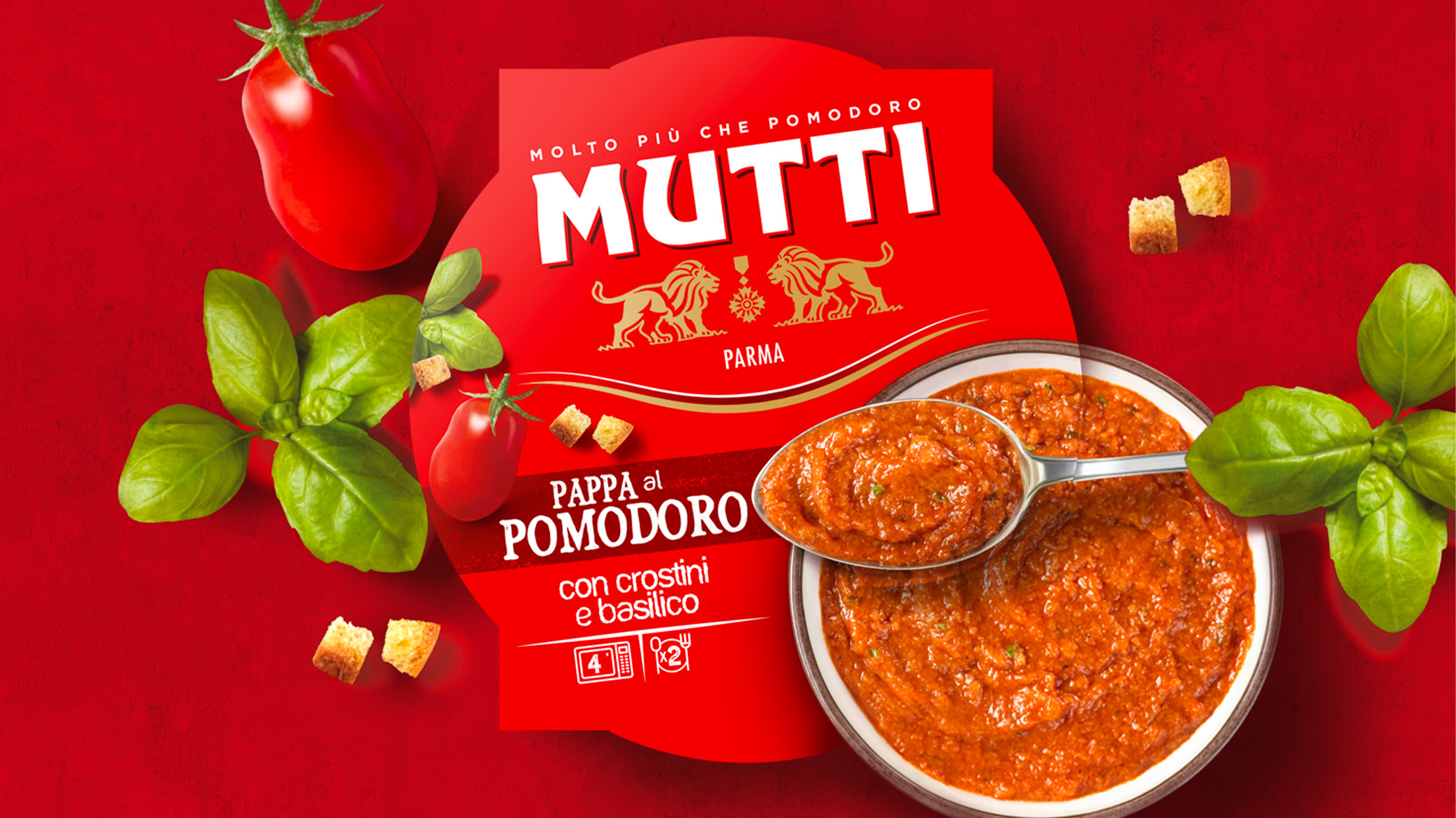 Mutti 番茄湯預(yù)制菜包裝設(shè)計(jì)“全紅色”風(fēng)格