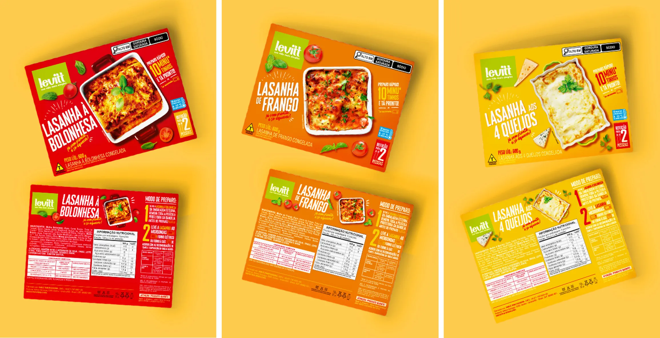 Levitt預(yù)制菜方便即食菜冷凍食品包裝設(shè)計(jì)，快速方便休閑風(fēng)格