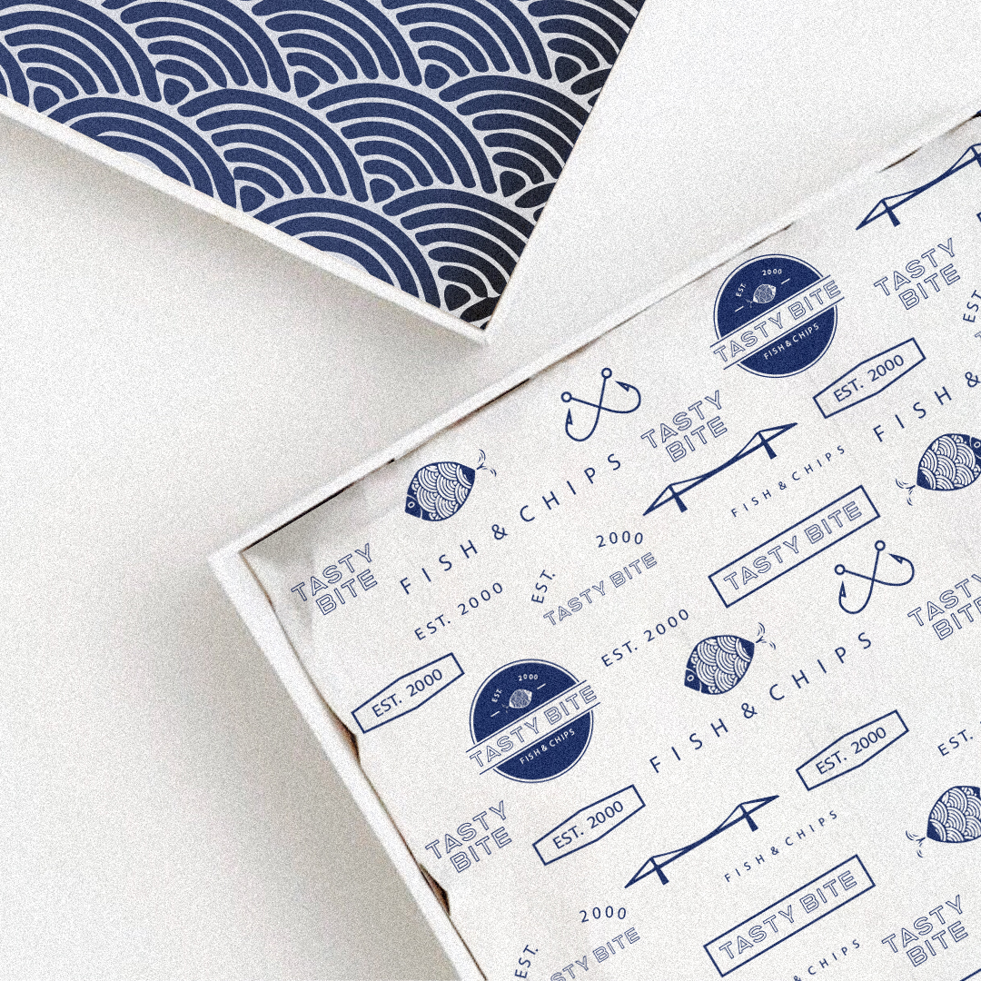 TASTY BITE 炸魚(yú)薯?xiàng)l餐廳餐飲品牌形象設(shè)計(jì)-logo&vi，輕松自由的設(shè)計(jì)感覺(jué)