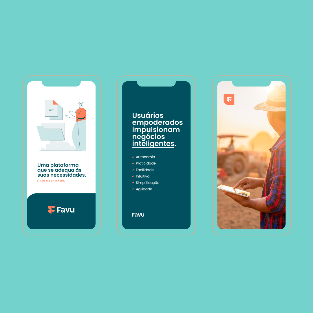 Favu 農業互聯網信息平臺品牌起名/logo設計/品牌vi形象設計策劃，圓角字母F