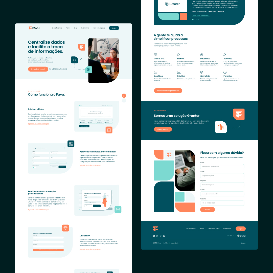 Favu 農業互聯網信息平臺品牌起名/logo設計/品牌vi形象設計策劃網頁設計，圓角字母F
