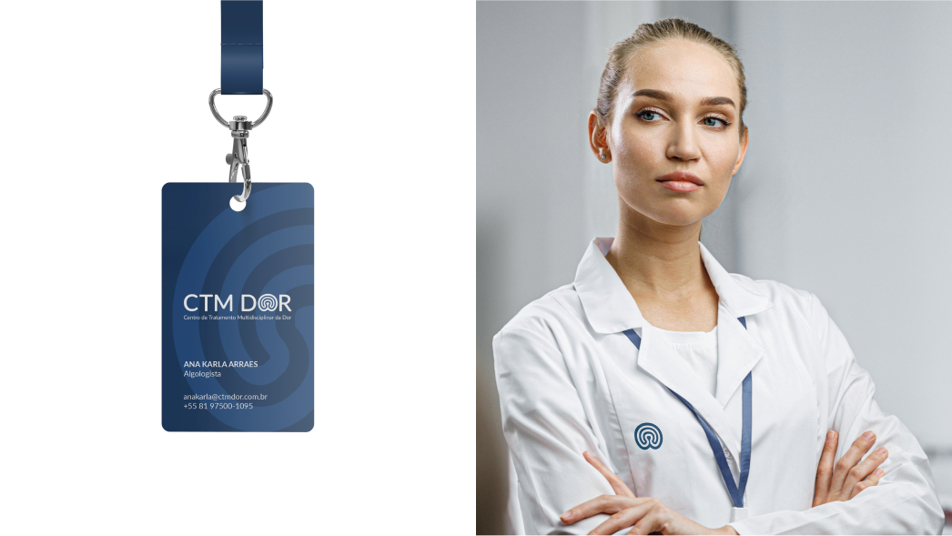 多學科疼痛治療中心 (CTM DOR) 醫療品牌視覺形象設計vi設計，燈塔光環元素