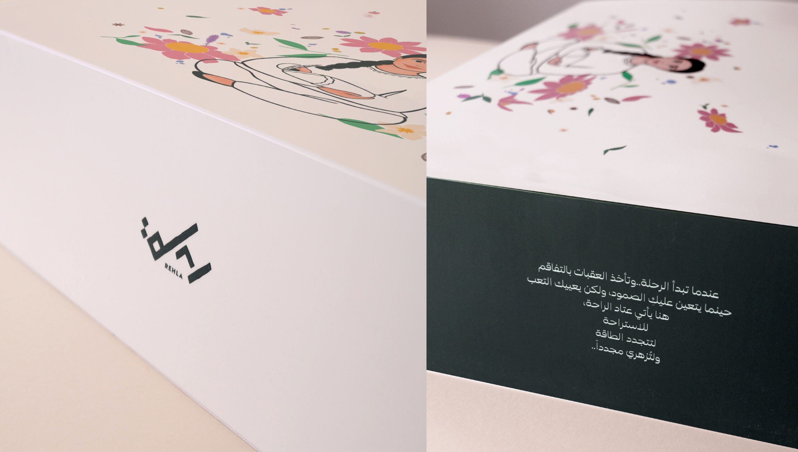 Rehla 瑞拉產后保養套裝包裝設計-花朵風格