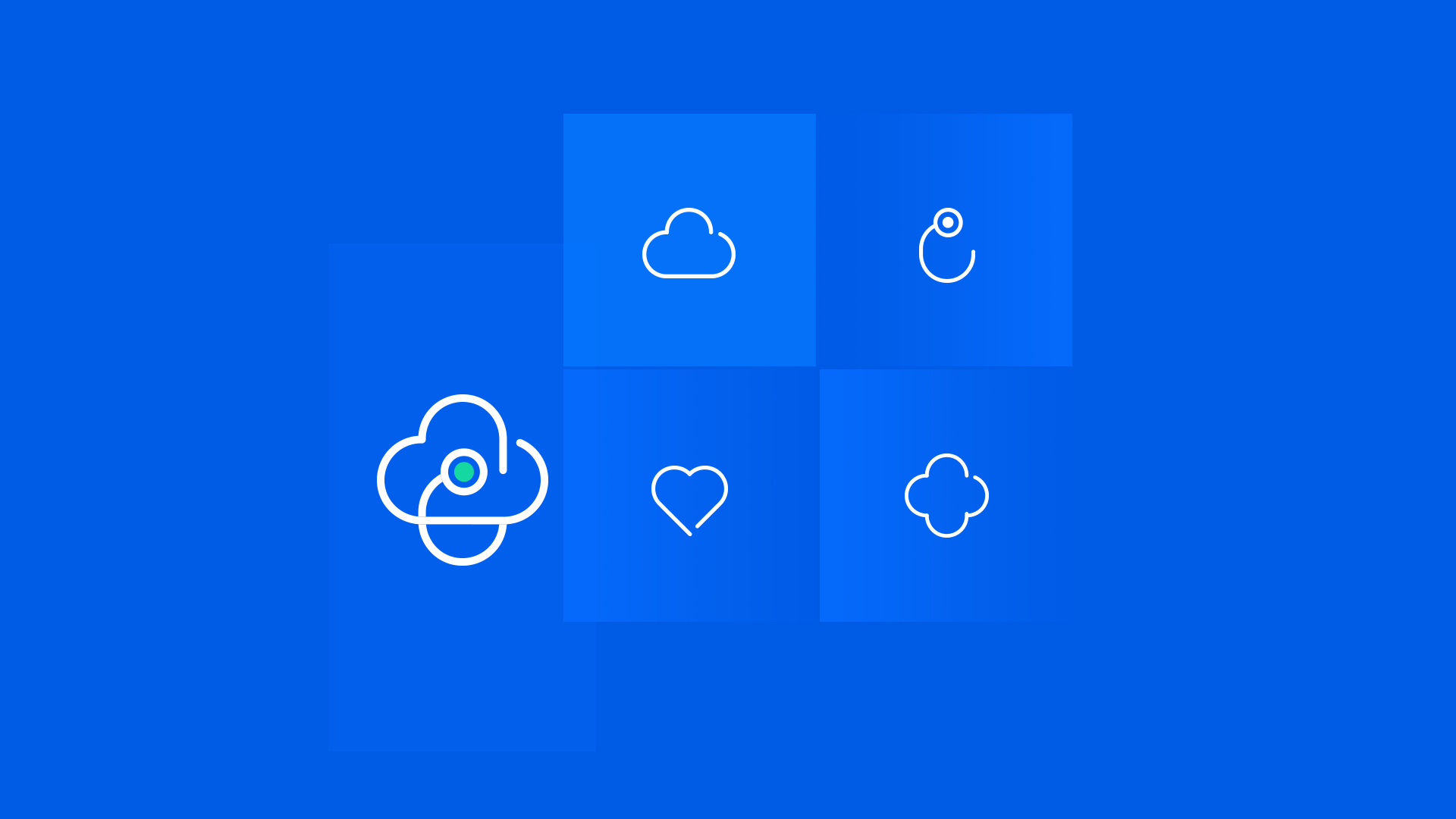 Clinic診所醫療管理軟件品牌 logo設計，心臟、紅十字會徽章和聽診器