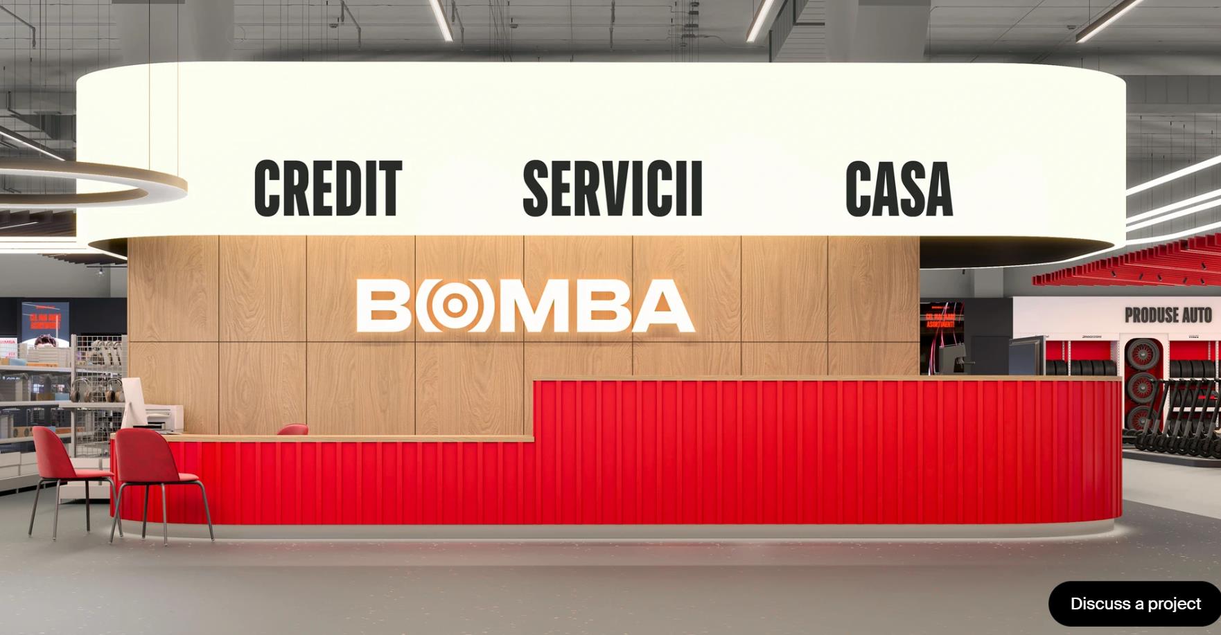 Bomba 電子與零售新品牌形象設計熱情紅色店鋪空間設計陳列設計 Bomba 電子與零售新品牌形象設計熱情紅色店鋪空間設計陳列設計