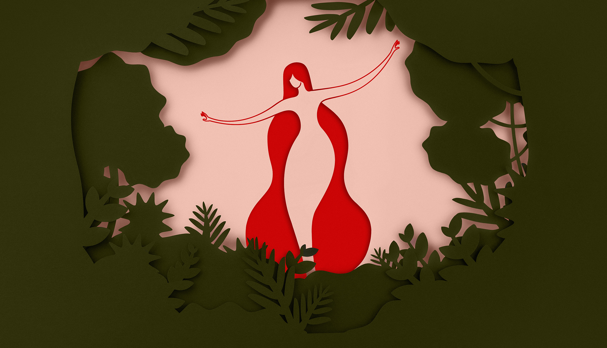 Ninfa 生活社區logo設計“女人身體曲線”品牌形象設計，一個放松身心享受寧靜生活的地方