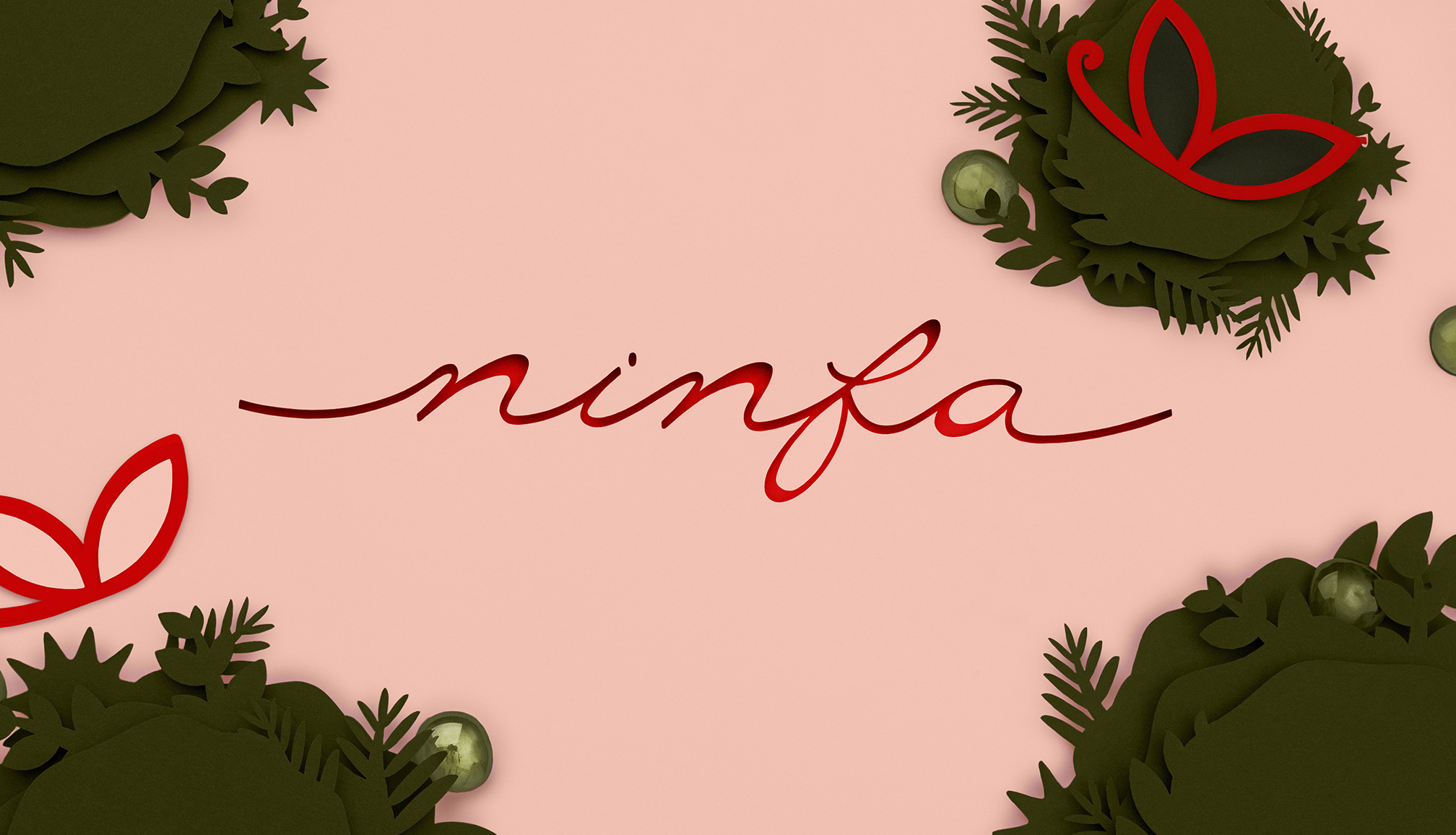 Ninfa 生活社區logo設計品牌形象設計，一個放松身心享受寧靜生活的地方