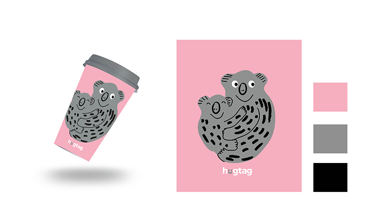 Hugtag公益品牌形象設(shè)計(jì)擁抱理念logo設(shè)計(jì)，倡導(dǎo)奉獻(xiàn)與團(tuán)結(jié)