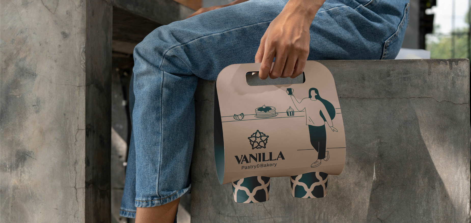 VANILA 面包店品牌形象logo設計與扁平插畫設計