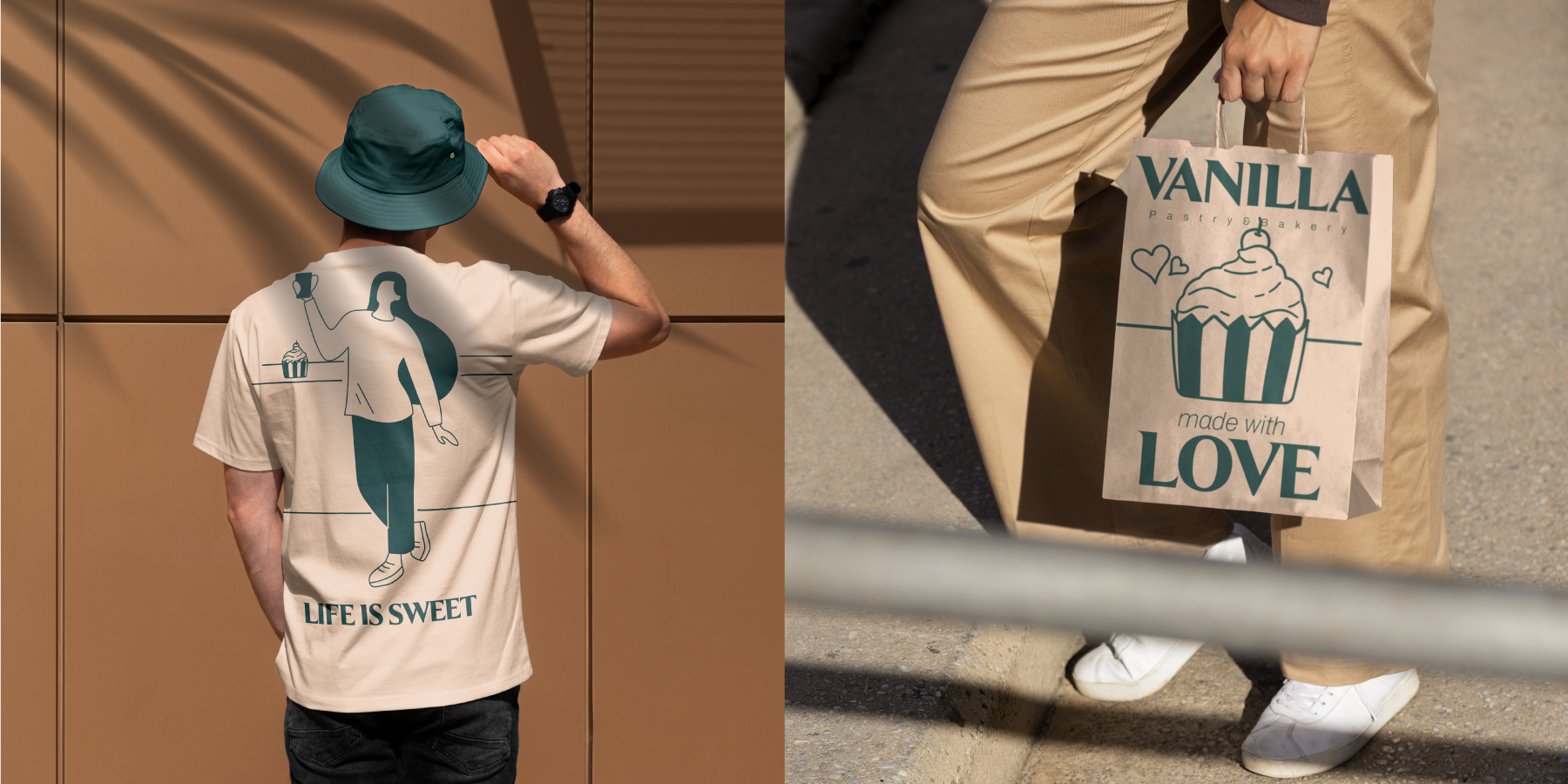 VANILA 面包店品牌形象logo設計與扁平插畫設計