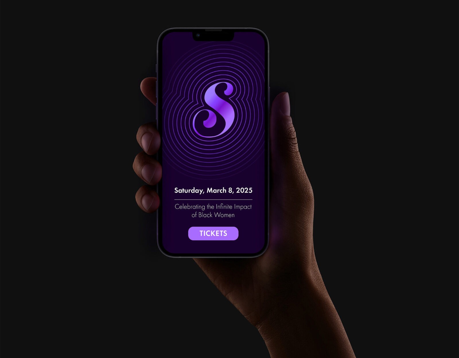 Sistas Gala ”慶祝黑人女性“慶典活動品牌視覺形象vi設計”紫色漣漪波紋“元素