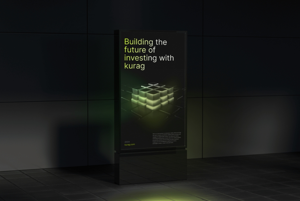 Kurag數字加密貨幣logo設計品牌形象設計K字母圓形logo綠色系