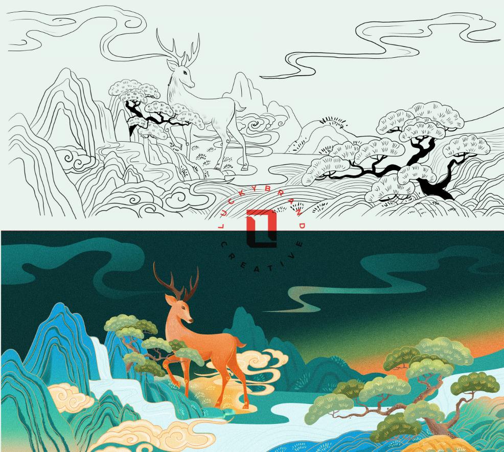 越南中藥藥材保健滋補(bǔ)品系列禮盒包裝設(shè)計(jì)中國風(fēng)插畫設(shè)計(jì)