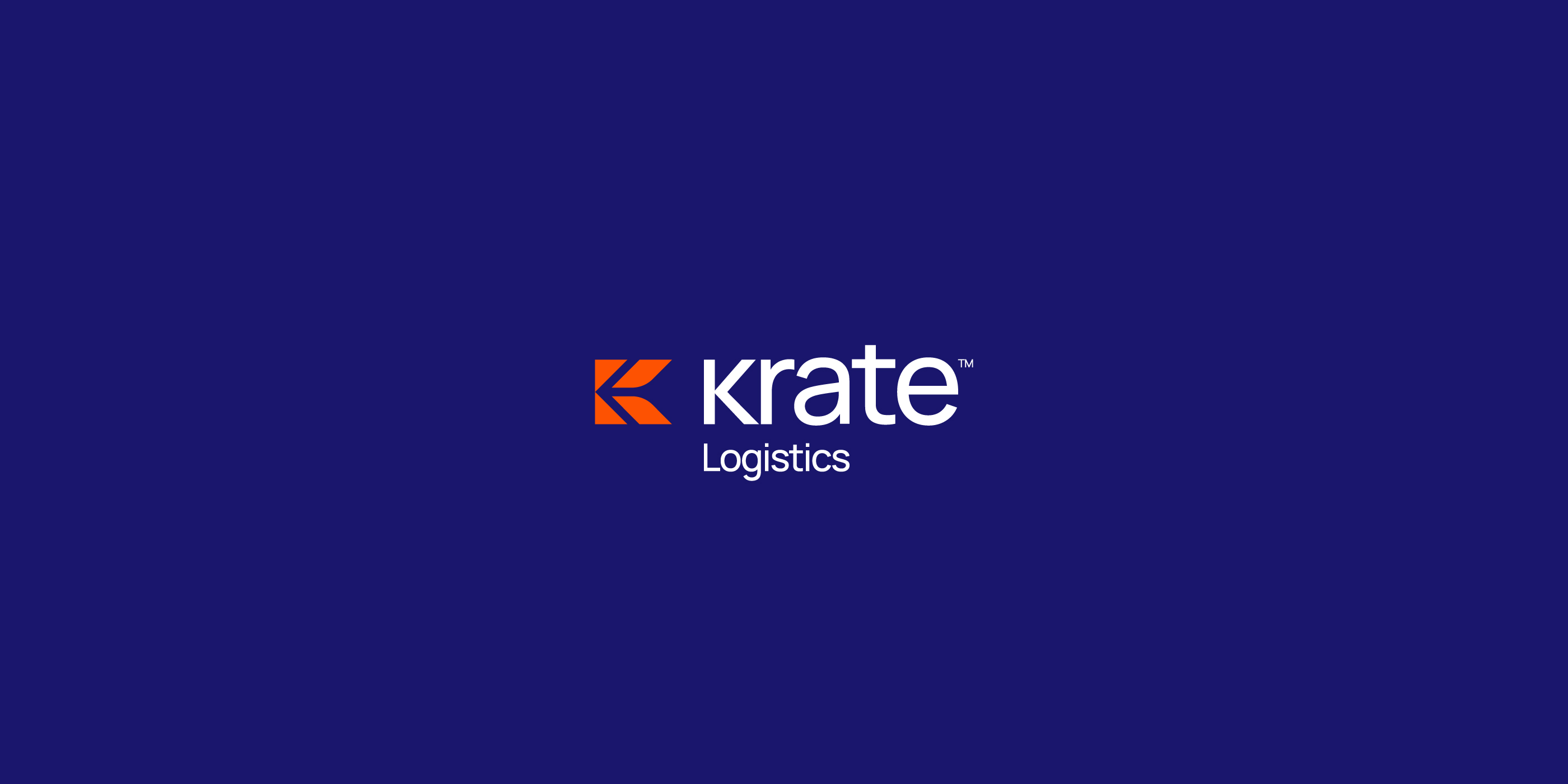 Krate國際物流公司logo設計vis設計，速度箭頭+字母K