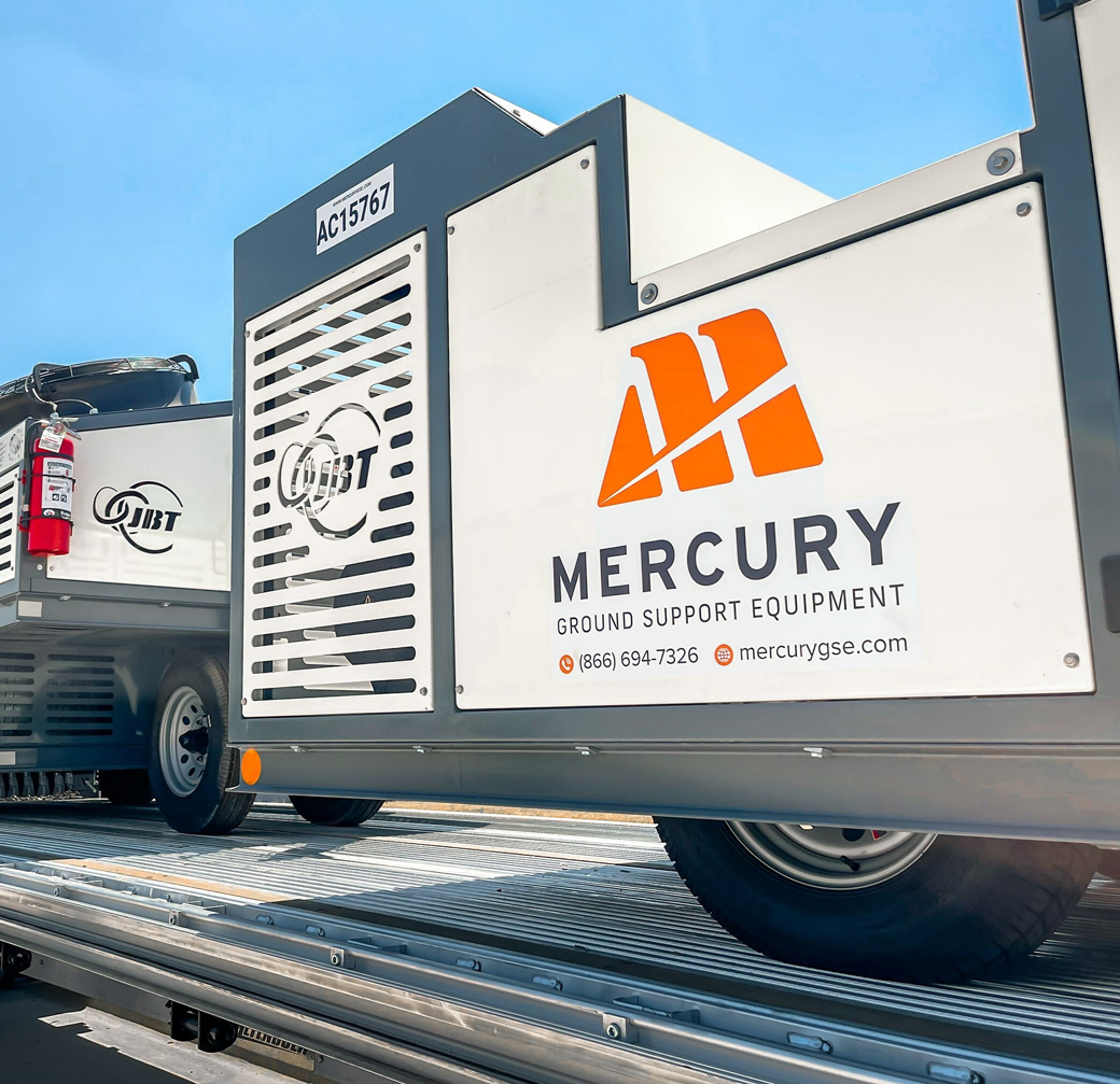 Mercury航空飛機地面支持設備與后勤服務供應商logo設計品牌形象設計