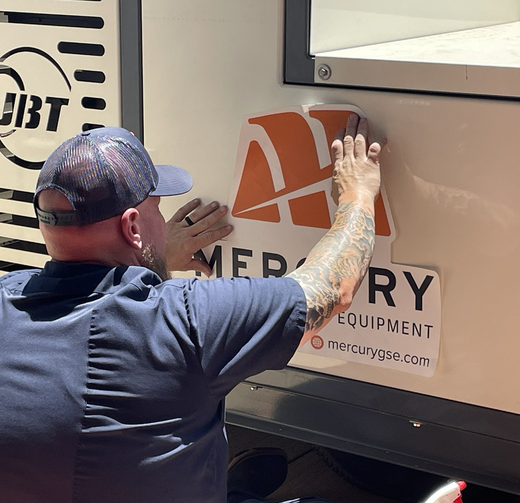 Mercury航空飛機地面支持設備與后勤服務供應商logo設計品牌形象設計