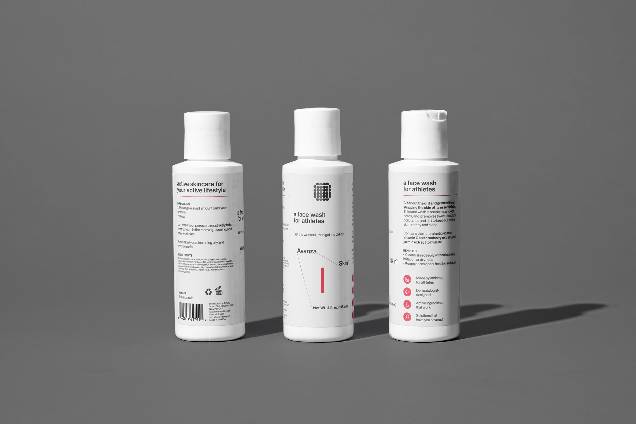 Avanza 運動員專用護膚品品牌形象logo&vi設計包裝設計，化學結構線條靈感
