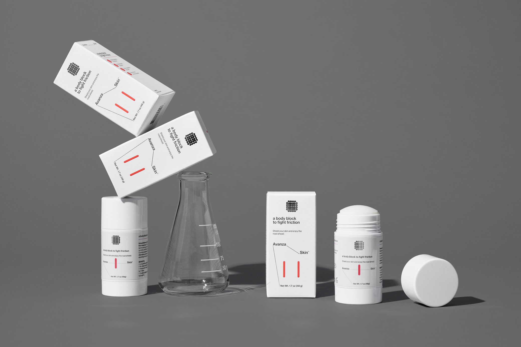 Avanza 運動員專用護膚品品牌形象logo$vi設計包裝設計，化學結構線條靈感
