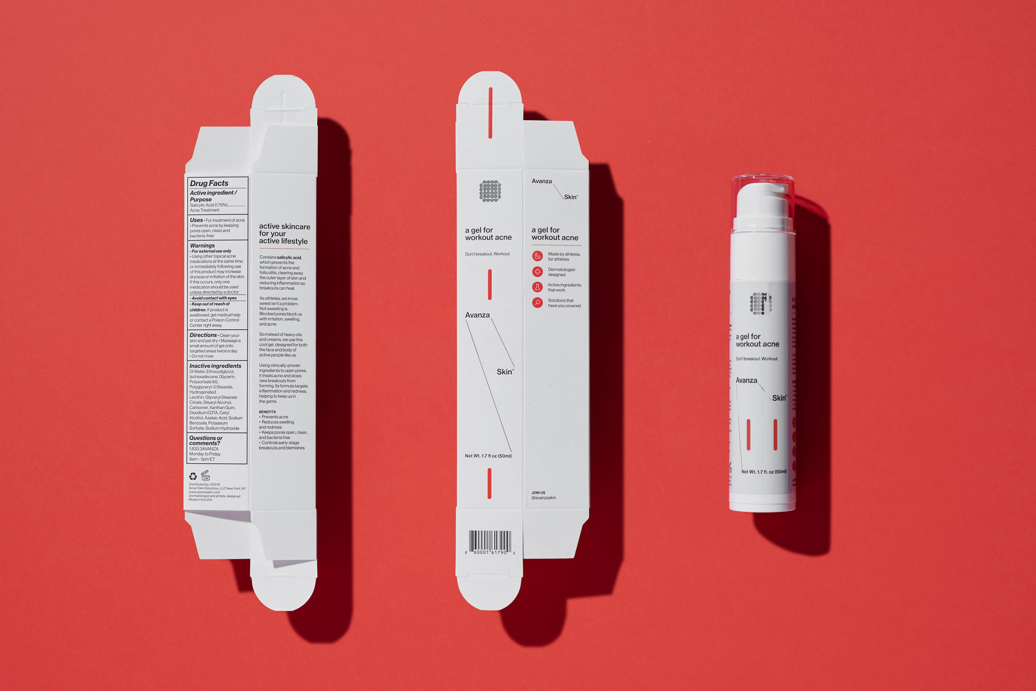 Avanza 運動員專用護膚品品牌形象logo&vi設計包裝設計，化學結構線條靈感