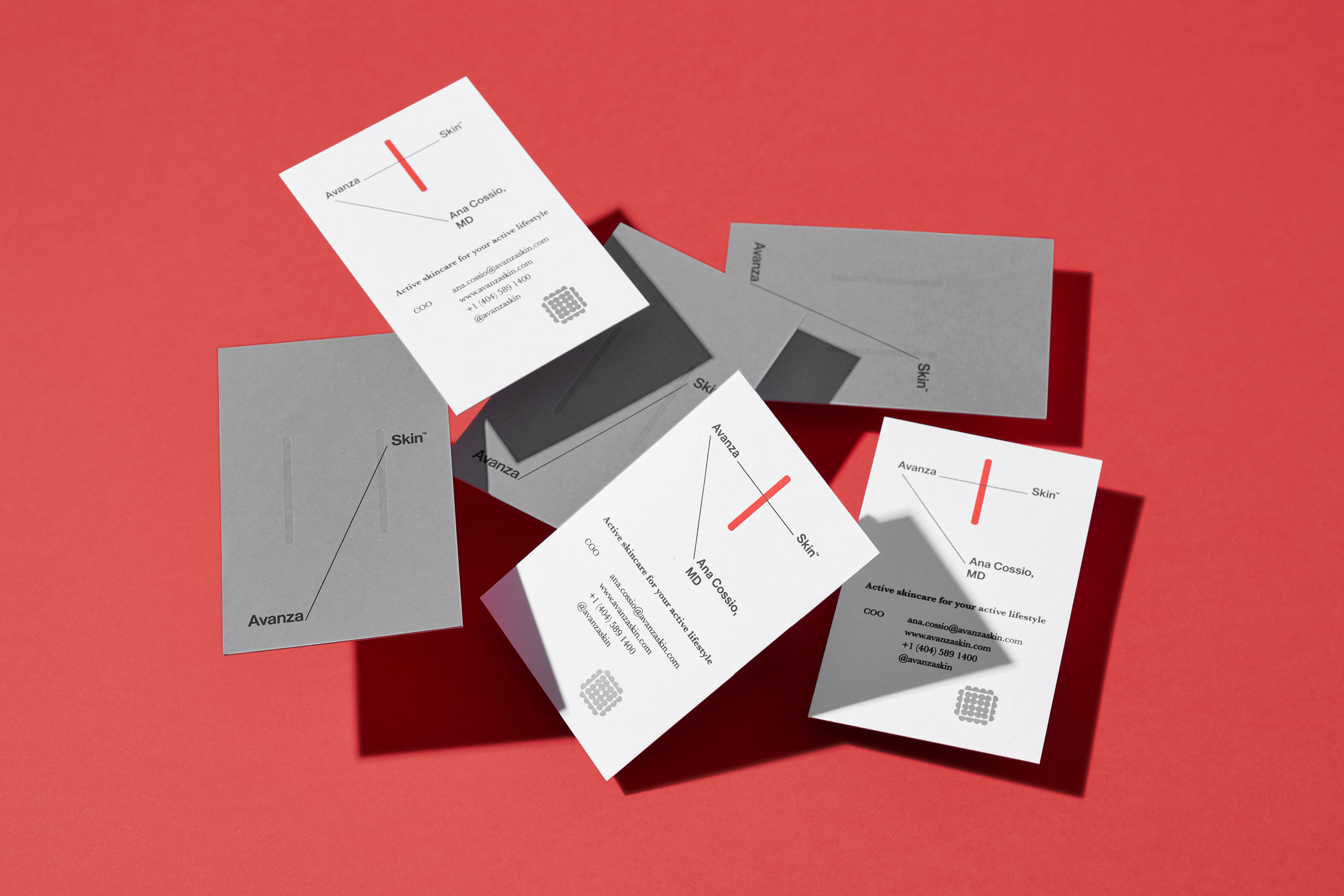 Avanza 運動員專用護膚品品牌形象logo$vi設計包裝設計，化學結構線條靈感