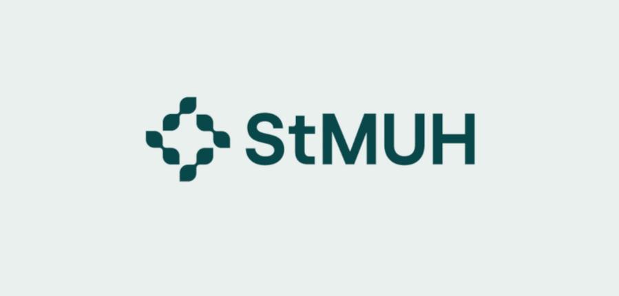 stMUH 圣馬丁大學醫院品牌視覺識別vi設計logo設計，葉子十字元素