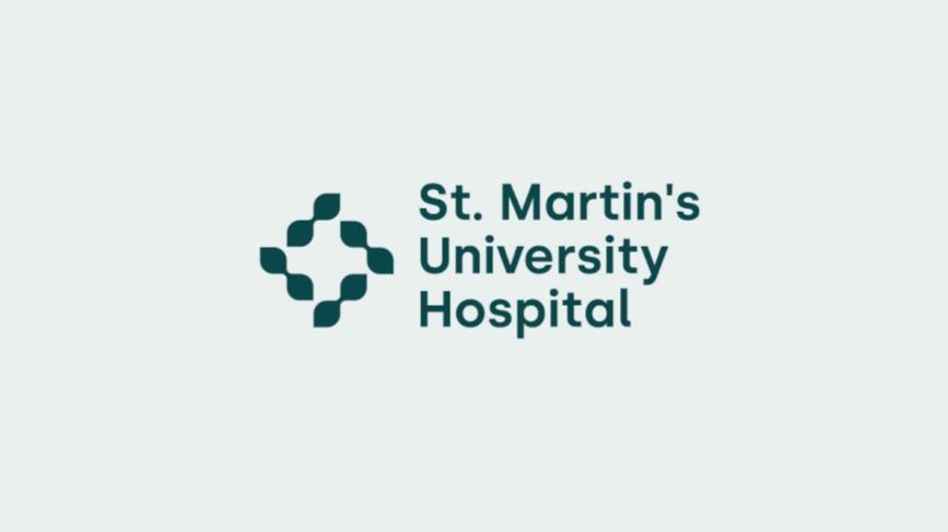 stMUH 圣馬丁大學醫院品牌視覺識別vi設計logo設計，葉子十字元素