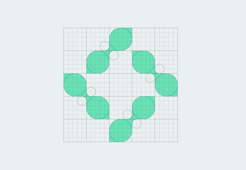 stMUH 圣馬丁大學醫院品牌視覺識別vi設計logo設計，葉子十字元素