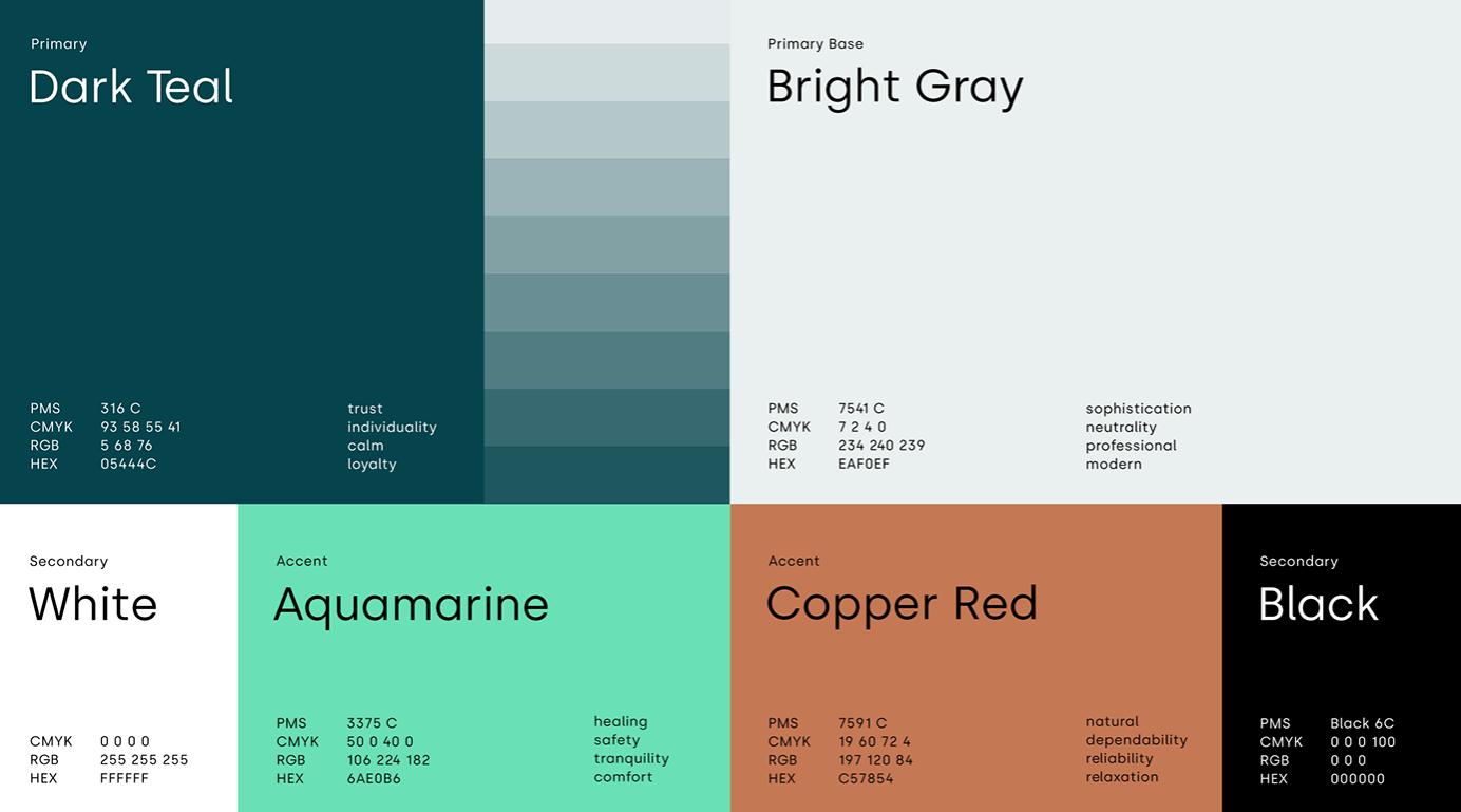 stMUH 圣馬丁大學醫院品牌視覺識別vi設計logo設計，葉子十字元素