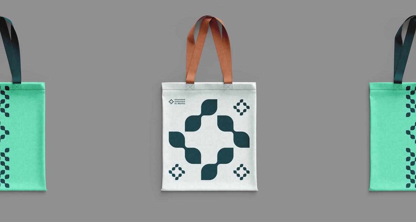 stMUH 圣馬丁大學醫院品牌視覺識別vi設計logo設計，葉子十字元素