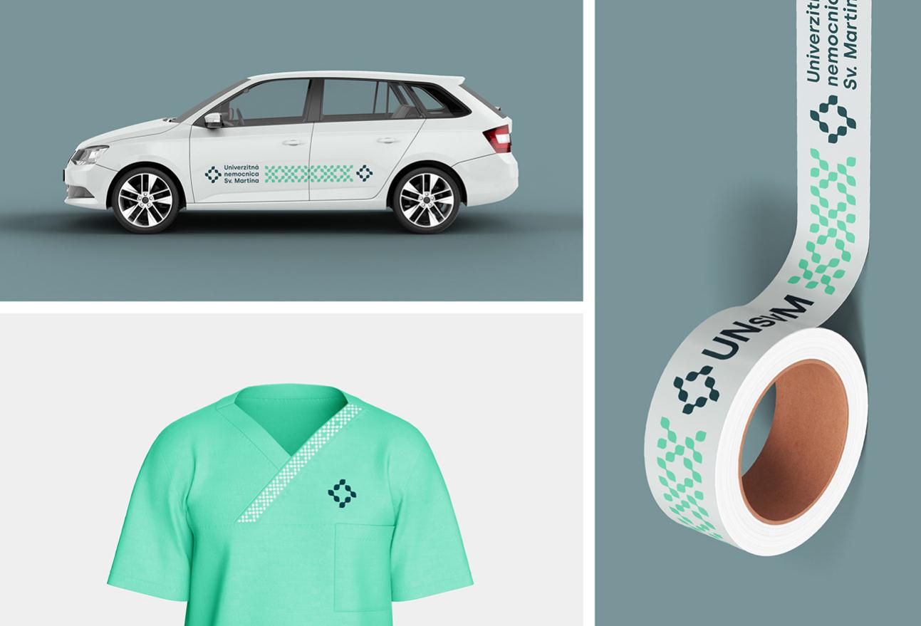 stMUH 圣馬丁大學醫院品牌視覺識別vi設計logo設計，葉子十字元素