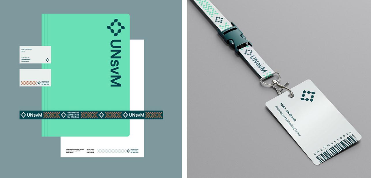 stMUH 圣馬丁大學醫院品牌視覺識別vi設計logo設計，葉子十字元素