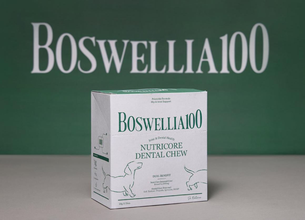 BOSWELLIA 狗狗寵物營養保健品包裝設計綠色簡潔風格