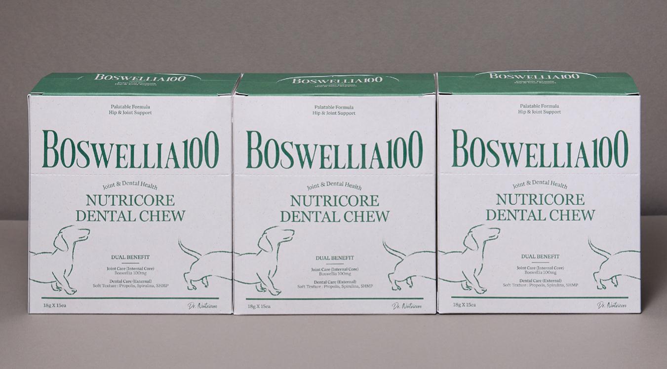 BOSWELLIA 狗狗寵物營養保健品包裝設計綠色簡潔風格