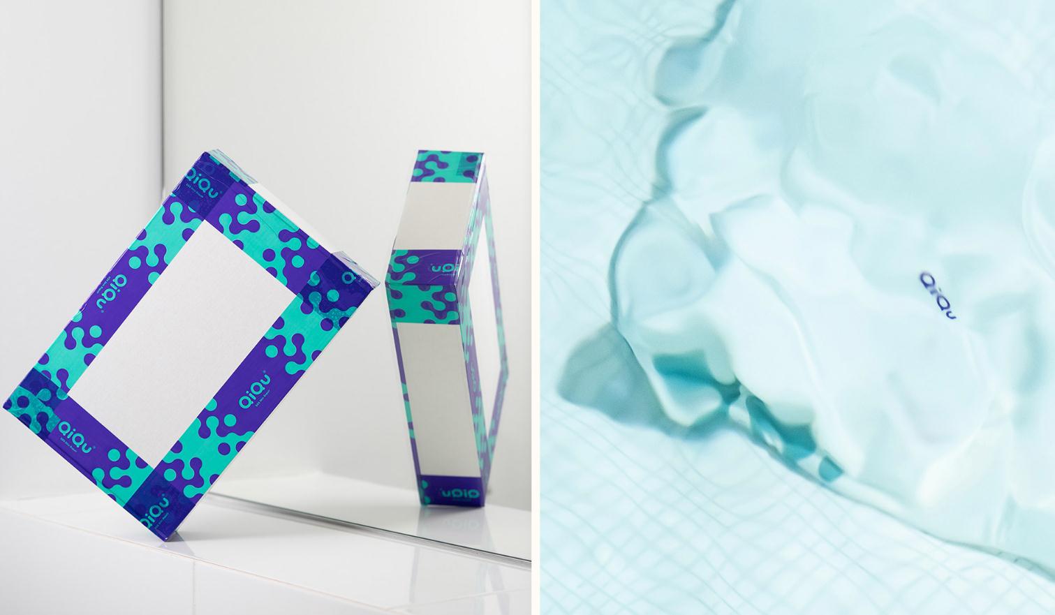 QIQU殼聚糖新型皮膚修復產品品牌策劃包裝設計，強烈對比色