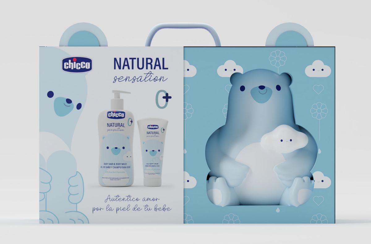 chicco嬰兒天然日化洗護產(chǎn)品“熊貓”吉祥物設(shè)計包裝設(shè)計