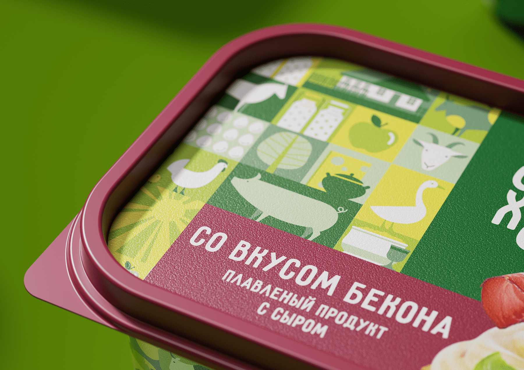 ZELENYJ KHUTOROK 奶酪三明治食品產(chǎn)品線包裝設(shè)計，虛實結(jié)合的自然清淡設(shè)計風(fēng)格