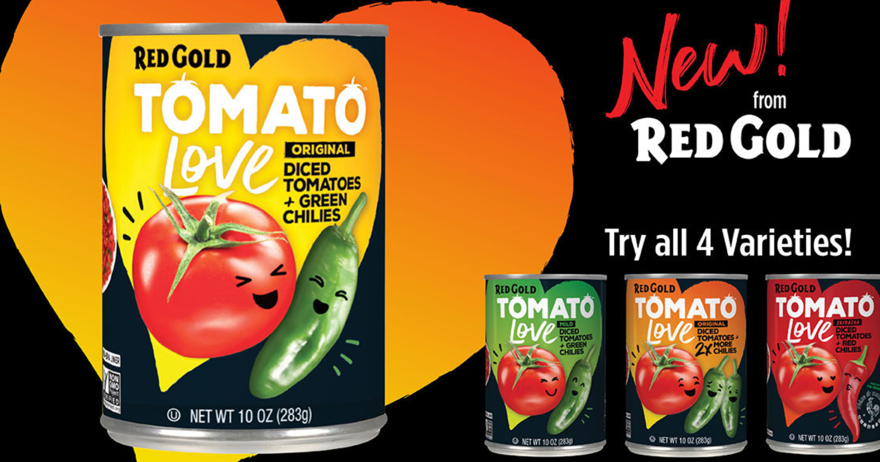 紅金番茄罐頭 Red Gold品牌重塑與新包裝設計-心形卡通元素