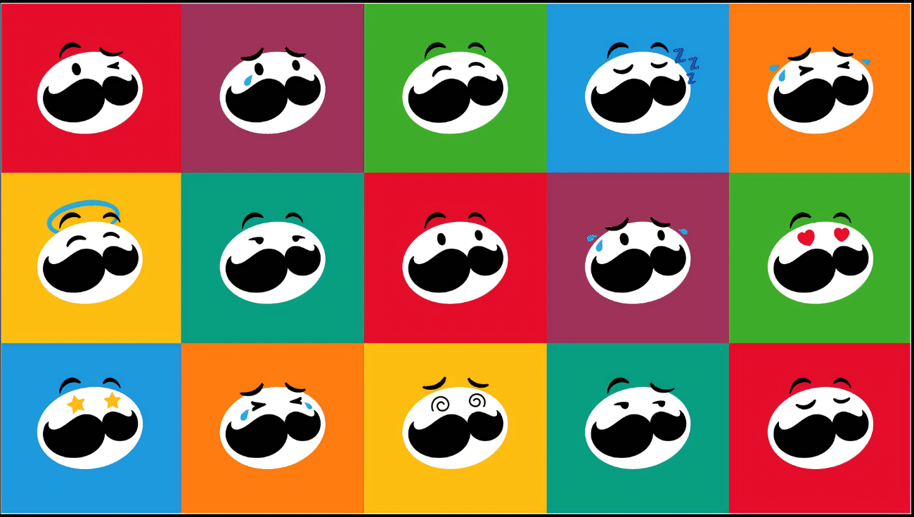 品客 (Pringles) 2021 年品牌重塑Mr. P 吉祥物角色表情包