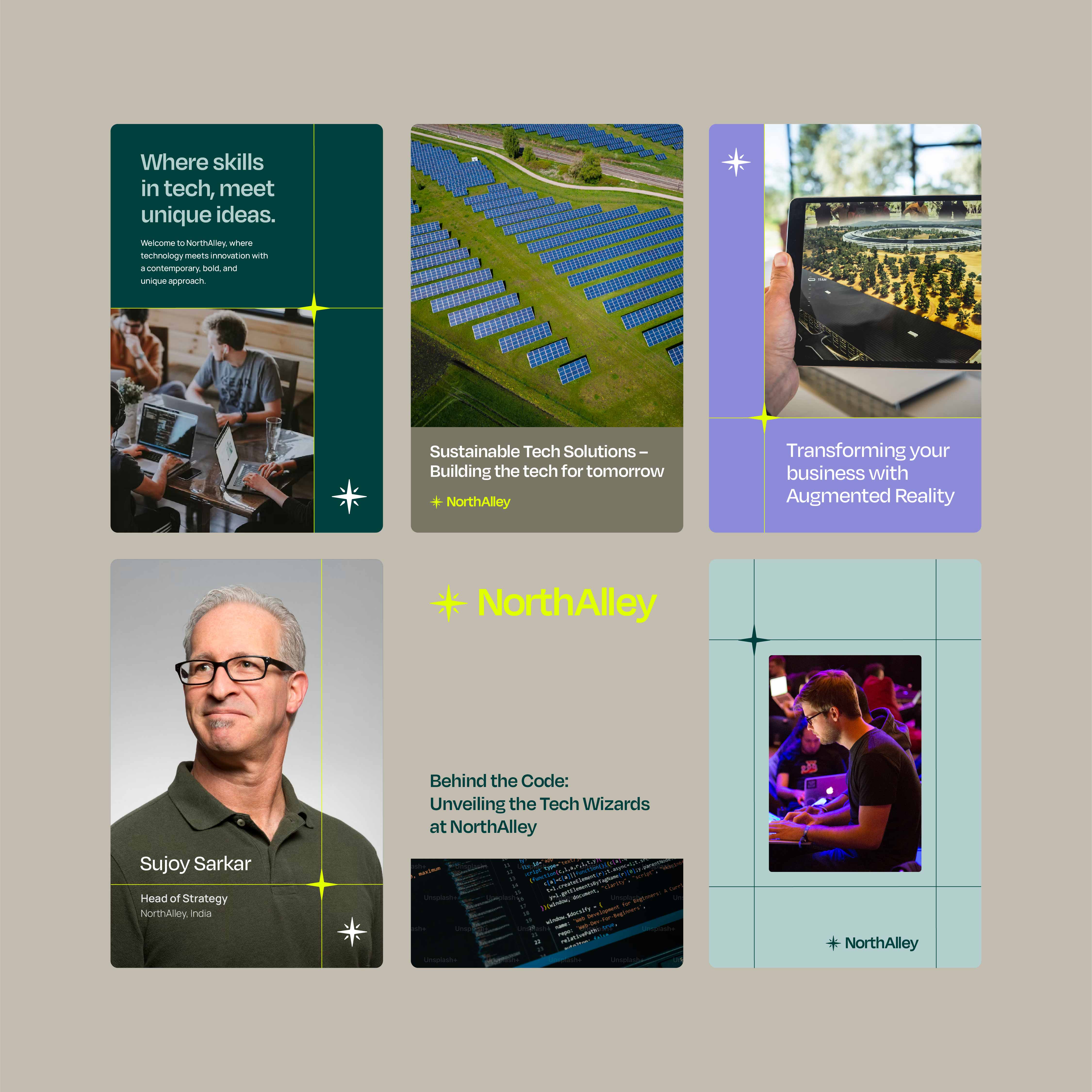 NorthAlley 科技公司品牌形象重塑設(shè)計vi設(shè)計“星星指南針”元素